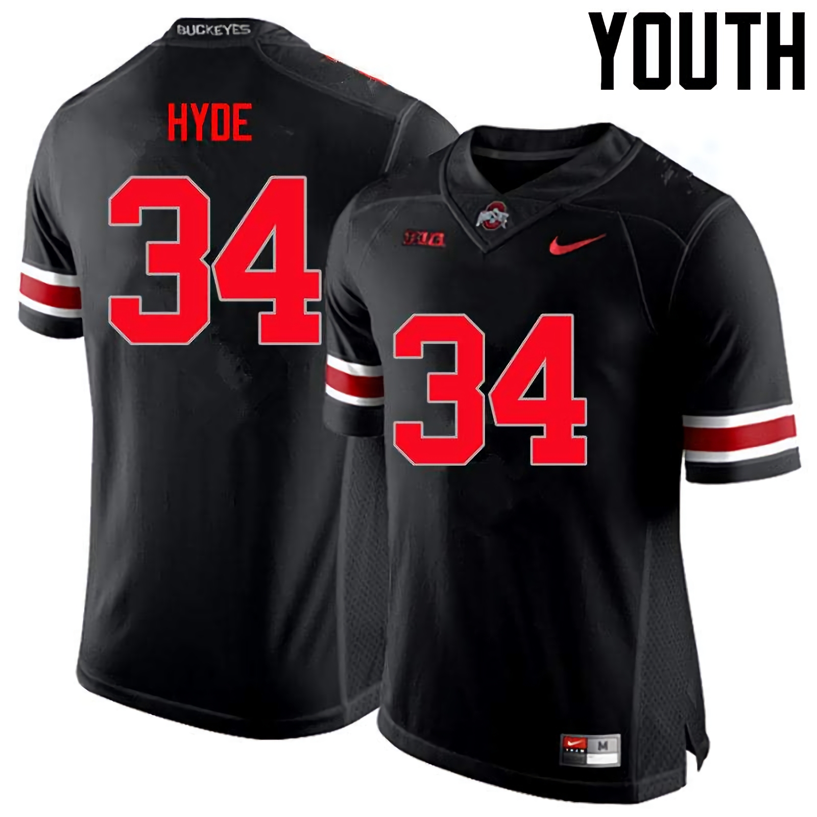 Carlos Hyde Ohio State Buckeyes Youth NCAA #34 Nike Black Limited College Stitched Football Jersey AWG5056VT